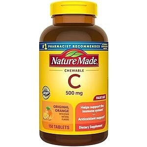 [SnS, AC] $4.50** | 150-Count Nature Made Chewable Vitamin C 500mg Tablets at Amazon